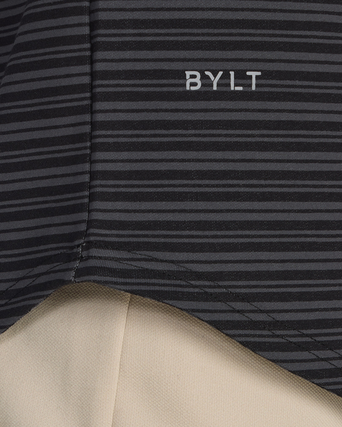 LUX Striped Drop-Cut Tee