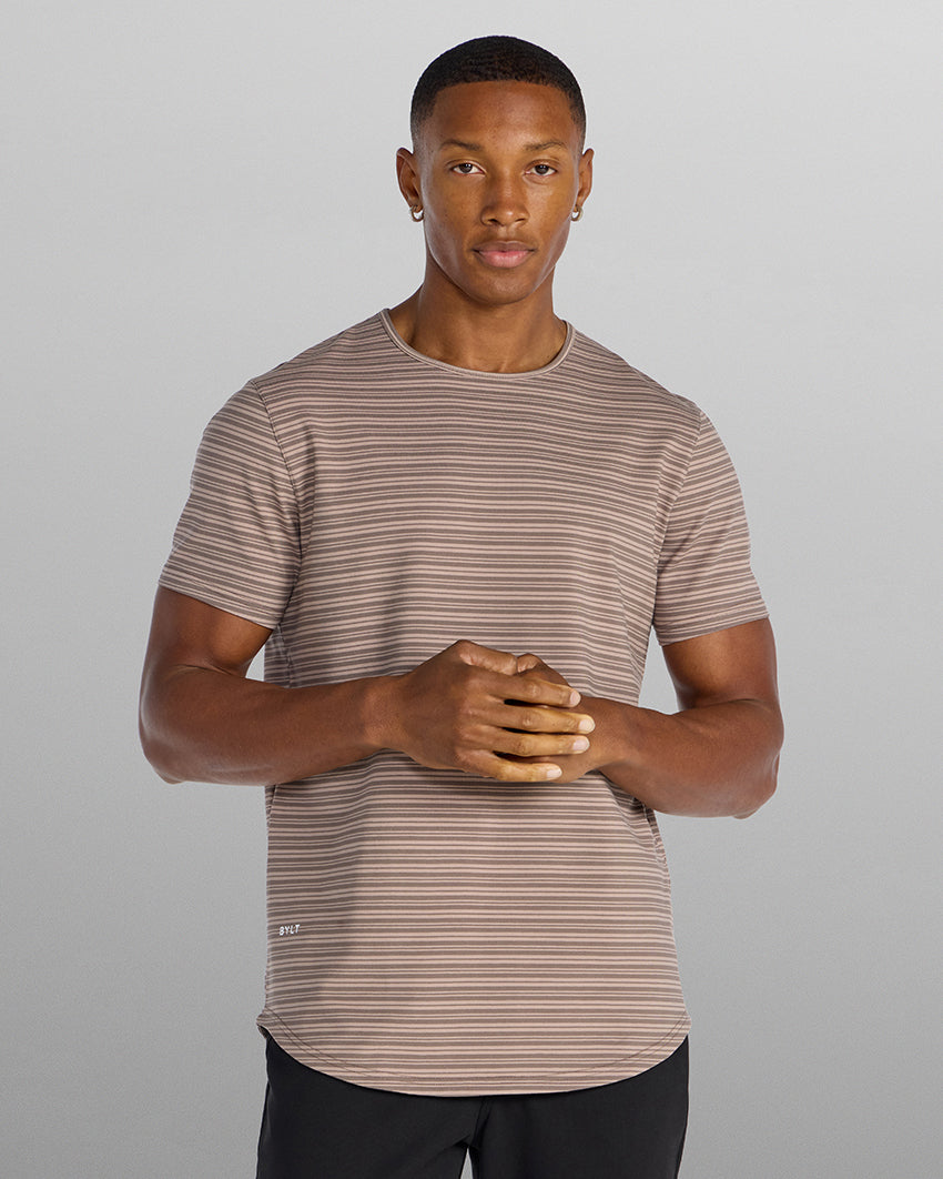 LUX Striped Drop-Cut Tee