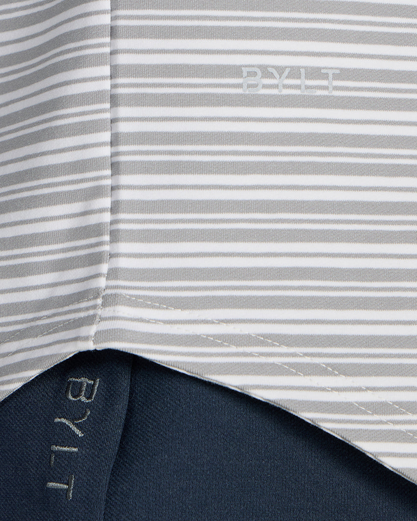 LUX Striped Drop-Cut Tee