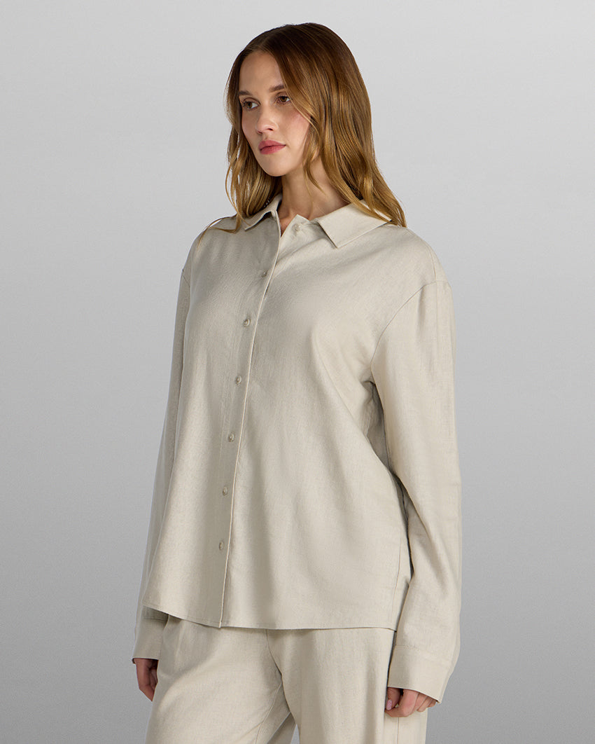 Women's Back to Basics Linen Button Down
