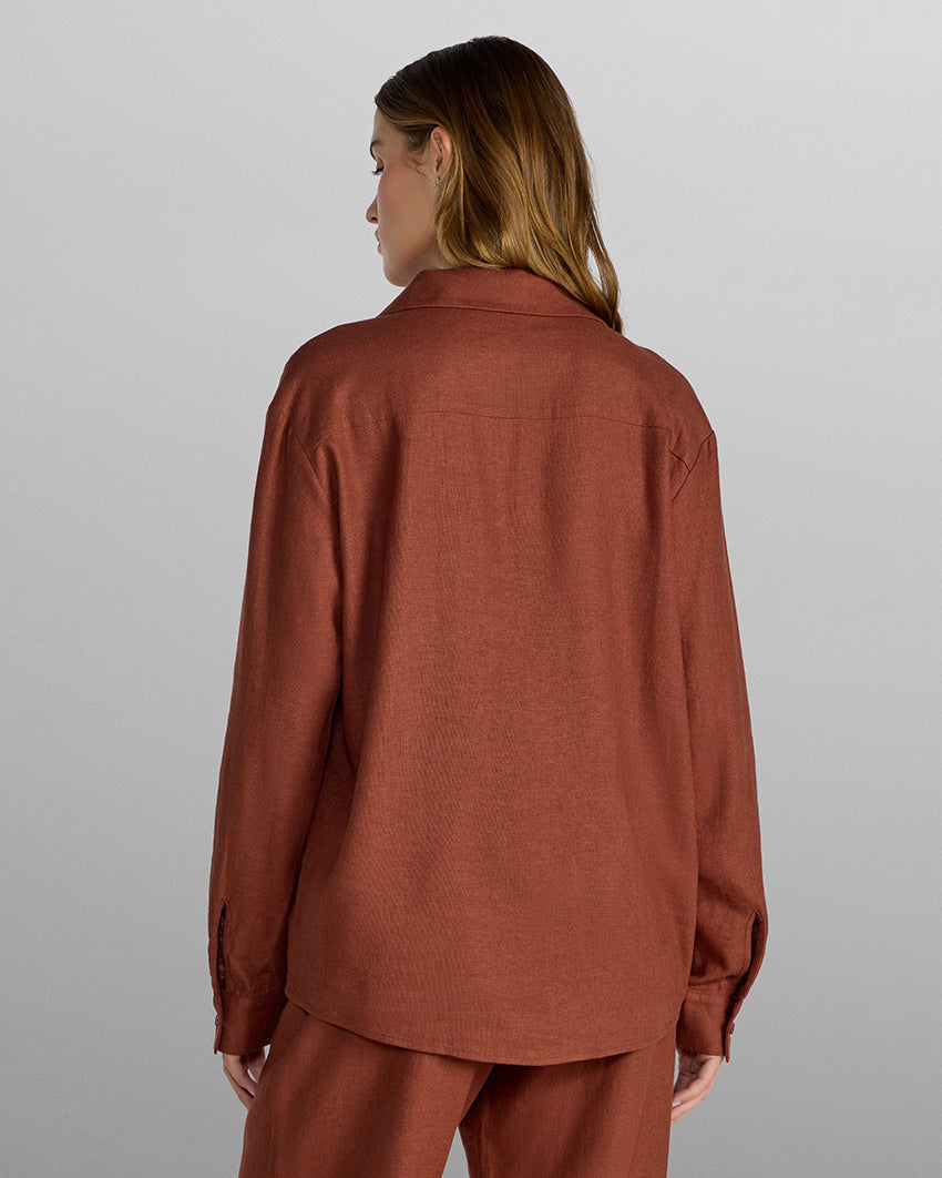 Women's Back to Basics Linen Button Down