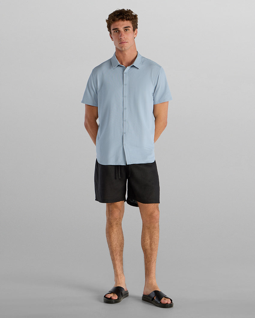 Seersucker Short Sleeve Button Down