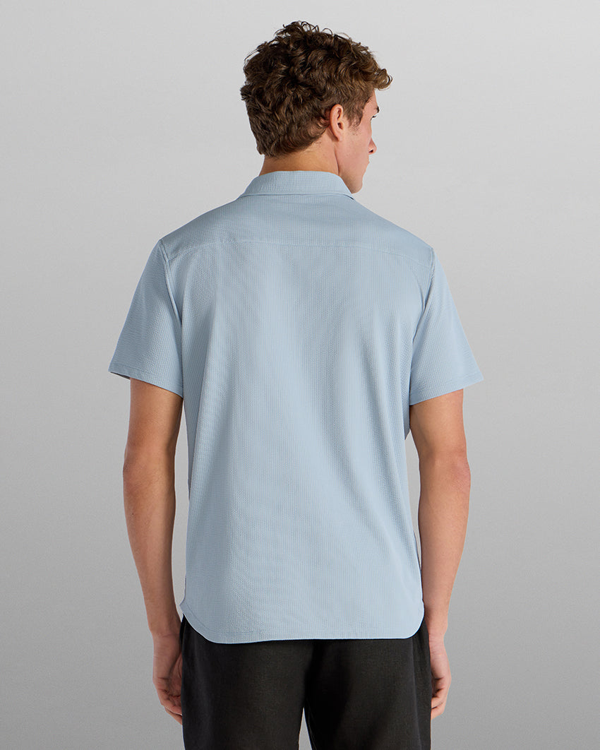 Seersucker Short Sleeve Button Down