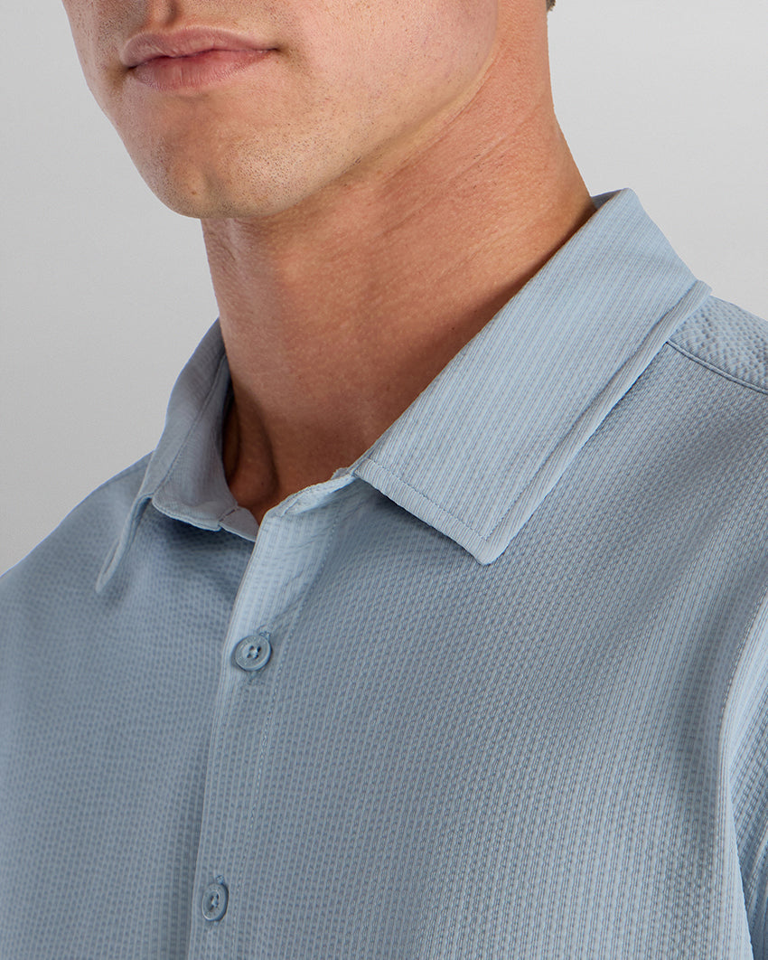 Seersucker Short Sleeve Button Down