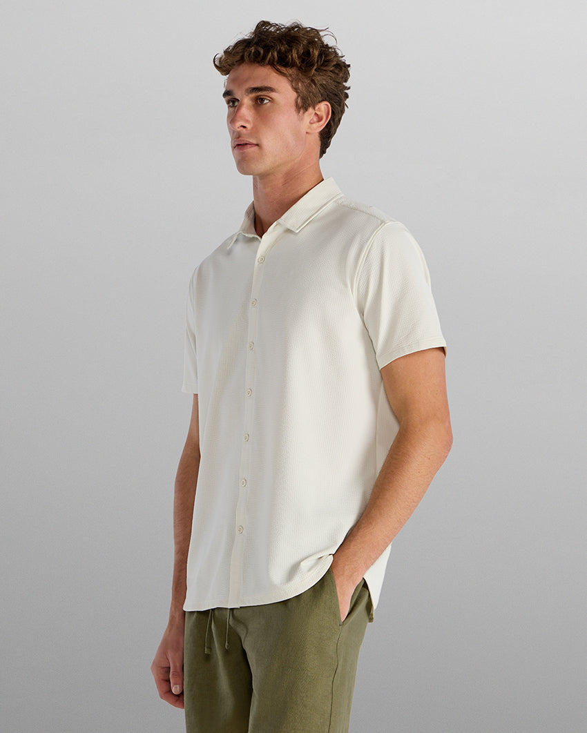 Seersucker Short Sleeve Button Down