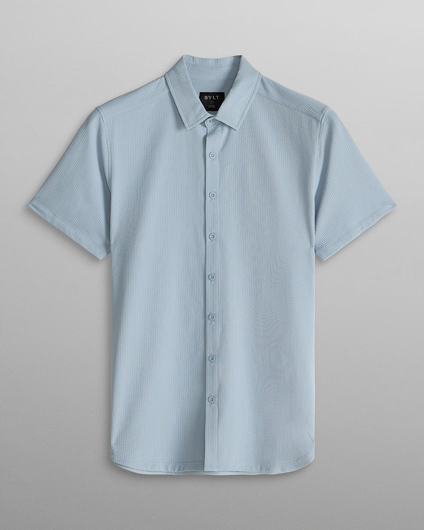 Seersucker Short Sleeve Button Down