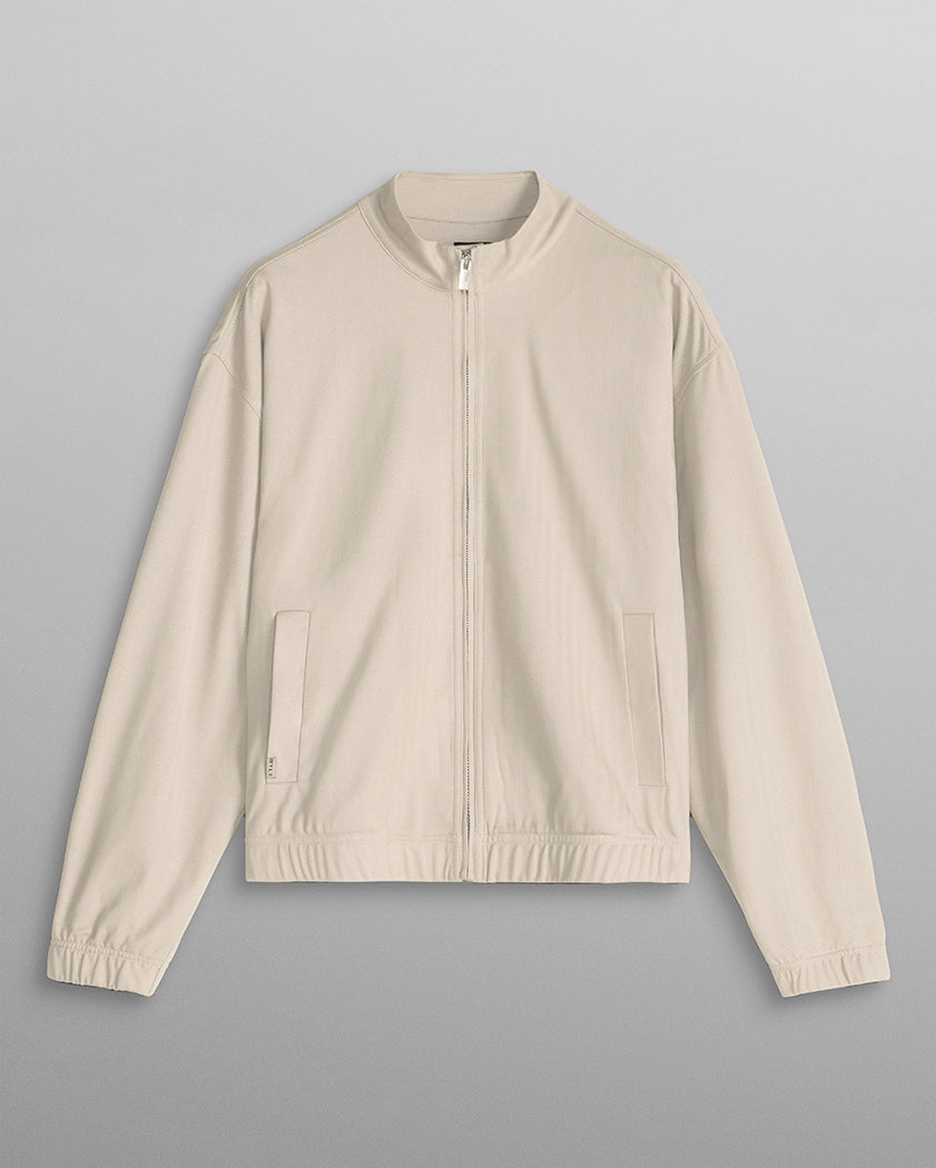 Lightweight Herringbone Full Zip Jacket