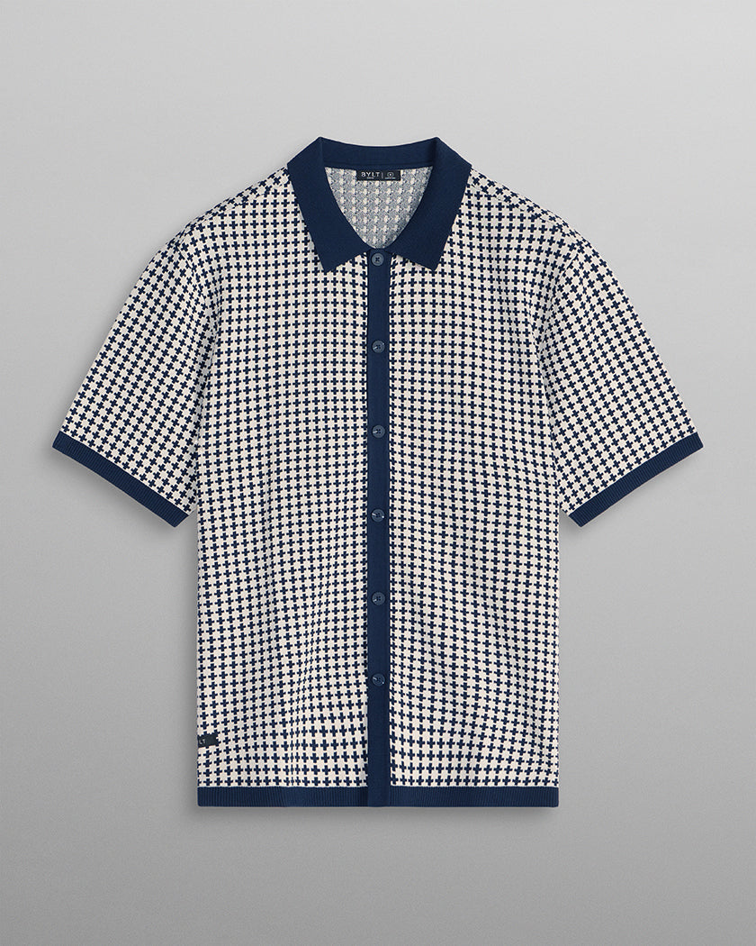 TechKnit Club Short Sleeve Button Down