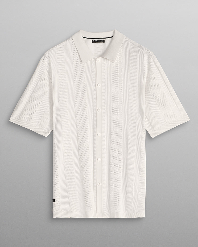 TechKnit Club Short Sleeve Button Down