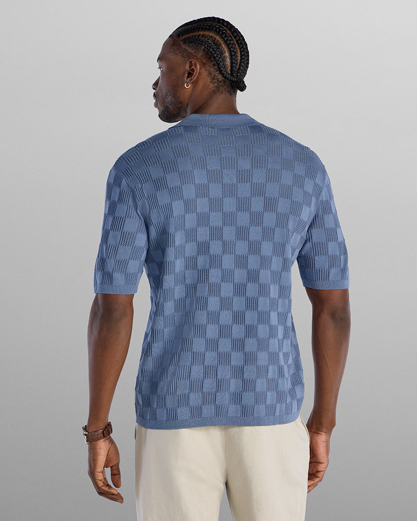 TechKnit Club Short Sleeve Button Down