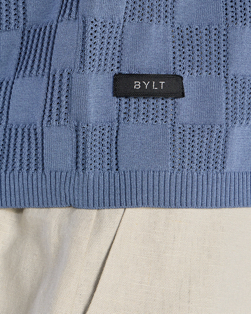 TechKnit Club Short Sleeve Button Down