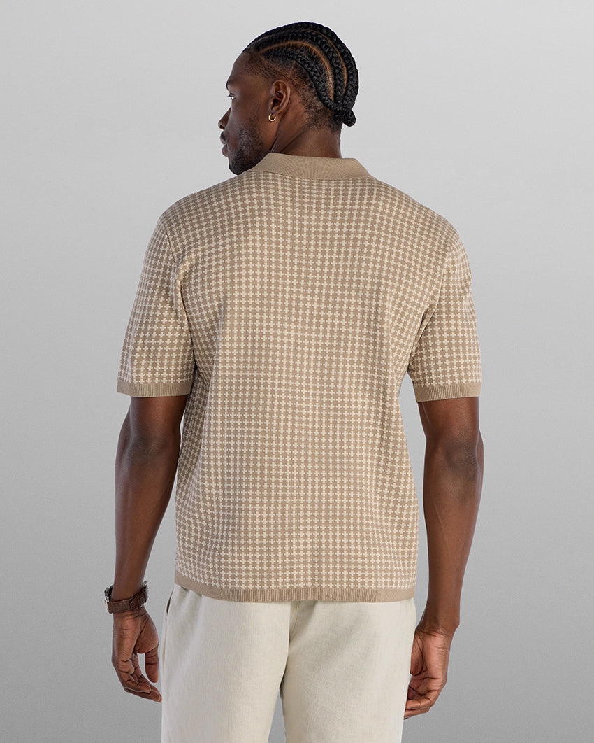 TechKnit Club Short Sleeve Button Down