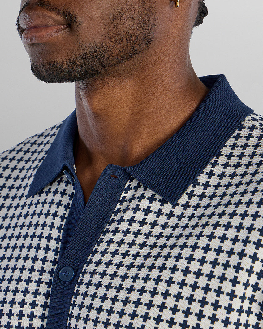 TechKnit Club Short Sleeve Button Down