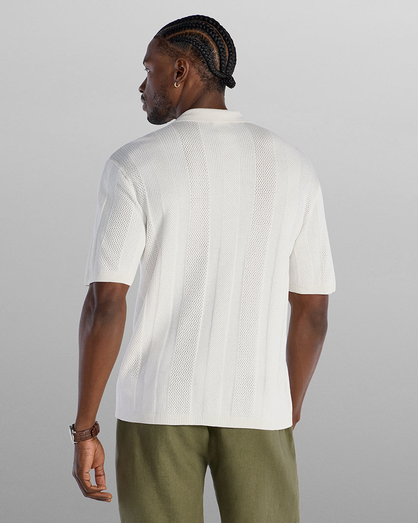 TechKnit Club Short Sleeve Button Down