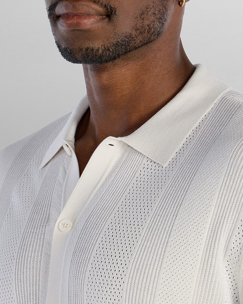 TechKnit Club Short Sleeve Button Down