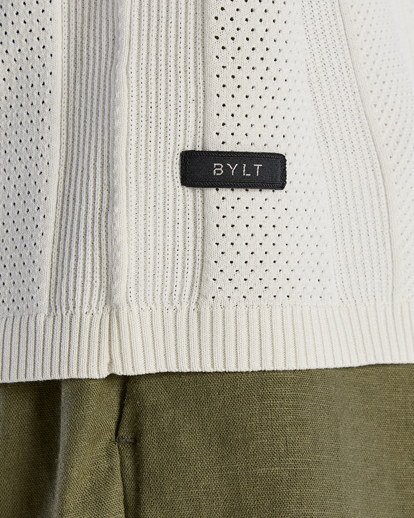 TechKnit Club Short Sleeve Button Down