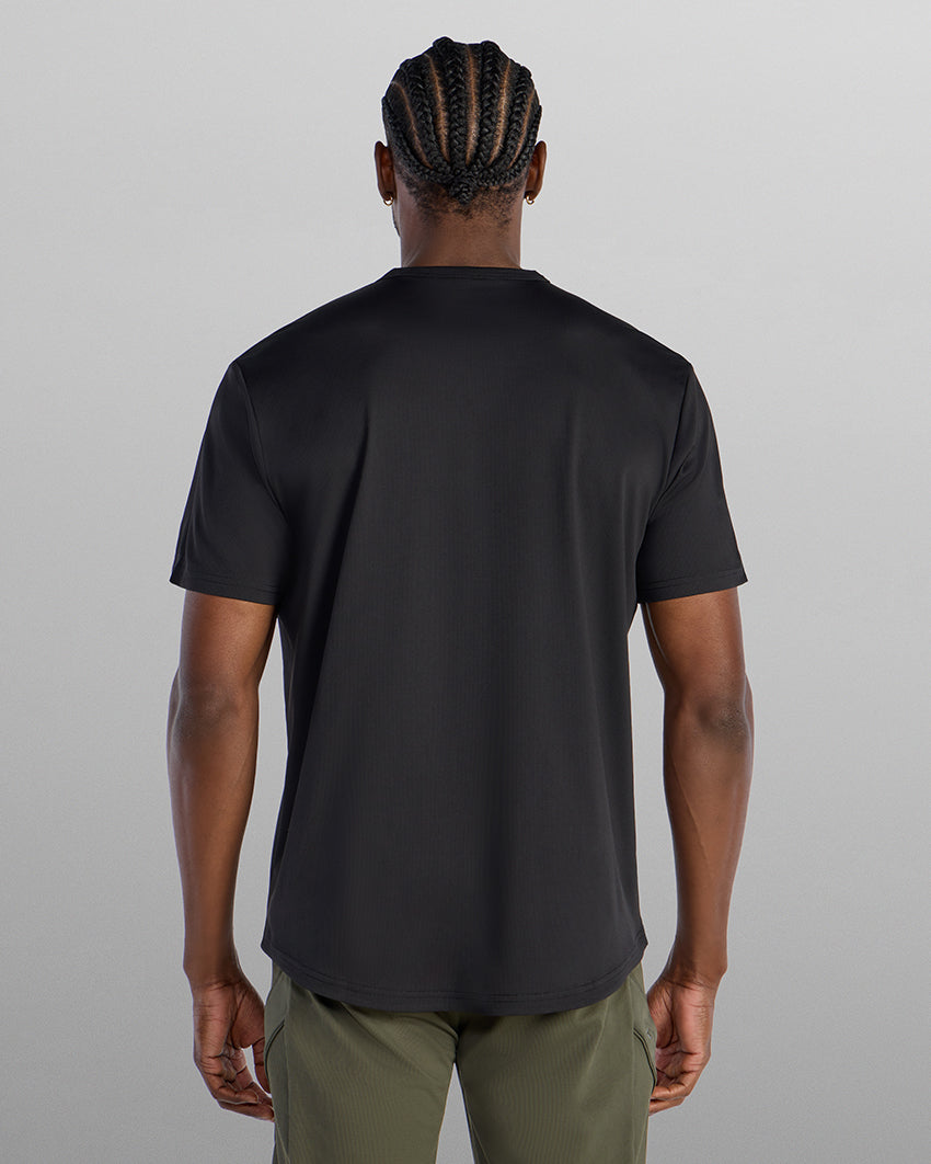 Adaptive Micro Waffle Short Sleeve Drop-Cut