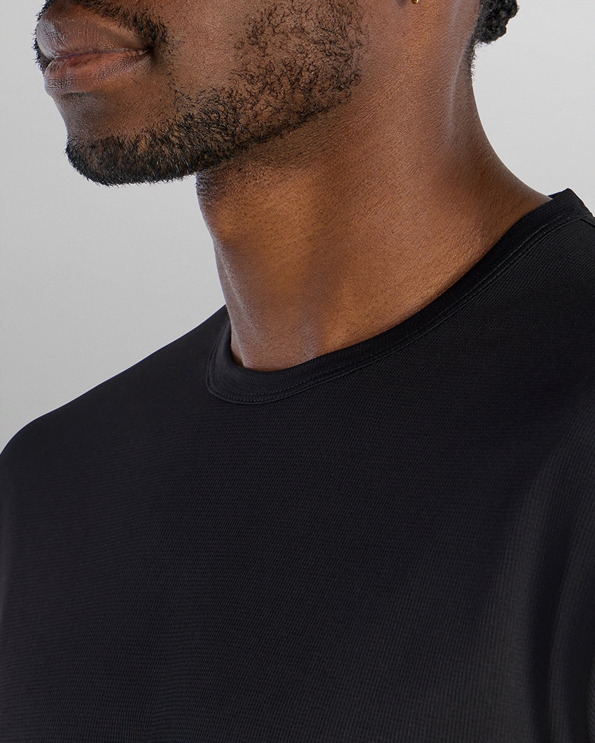 Adaptive Micro Waffle Short Sleeve Drop-Cut