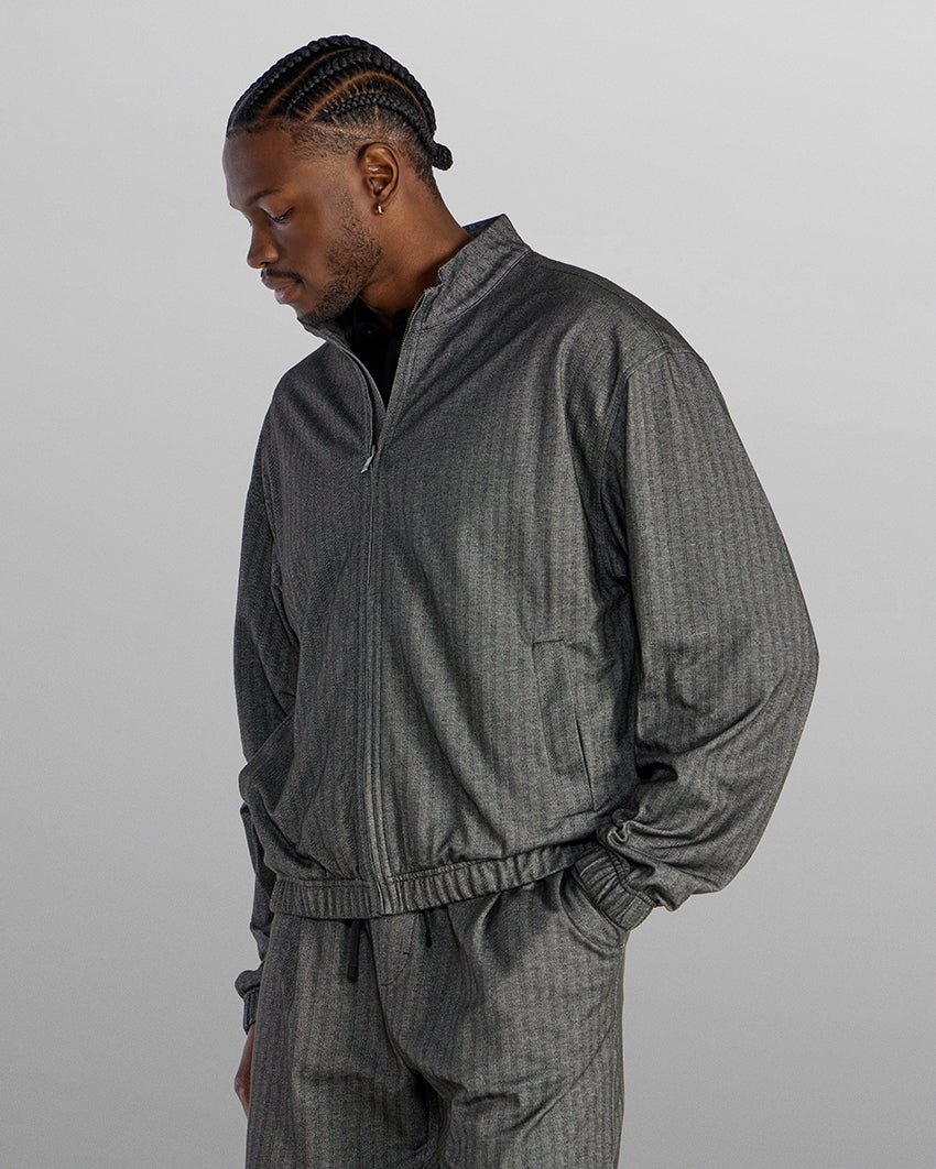 Lightweight Herringbone Full Zip Jacket