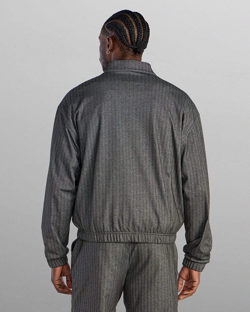 Lightweight Herringbone Full Zip Jacket