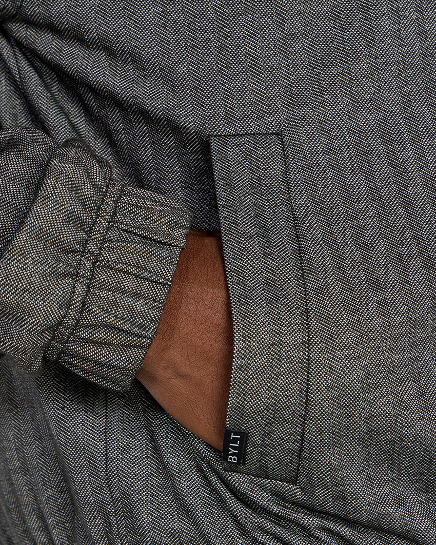 Lightweight Herringbone Full Zip Jacket
