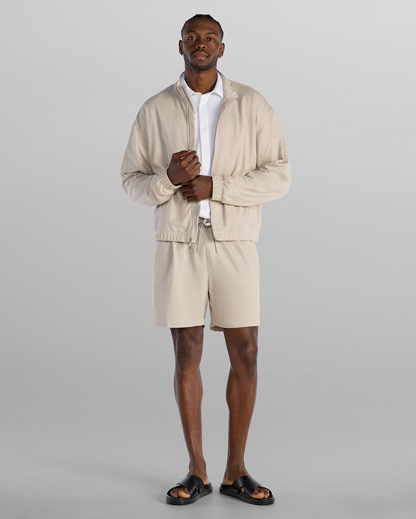 Lightweight Herringbone Full Zip Jacket