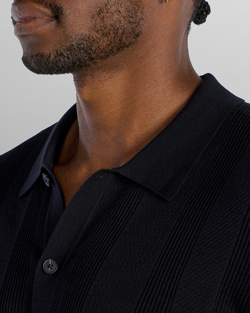 TechKnit Club Short Sleeve Button Down