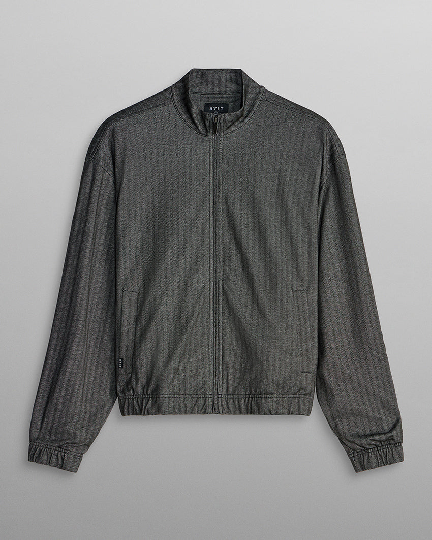Lightweight Herringbone Full Zip Jacket