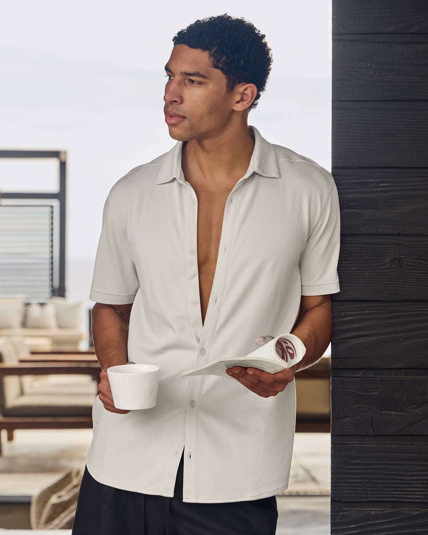 Bayside Oxford Short Sleeve Button Down