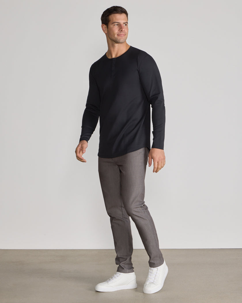 Cotton Long Sleeve Henley