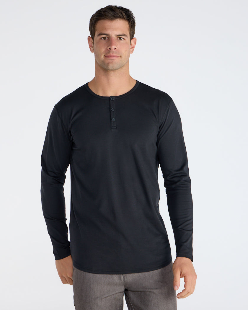 Cotton Long Sleeve Henley