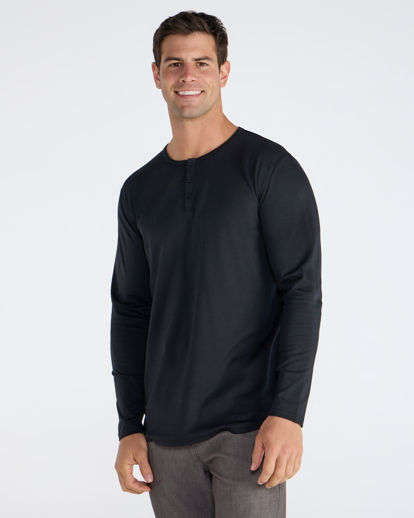 Cotton Long Sleeve Henley