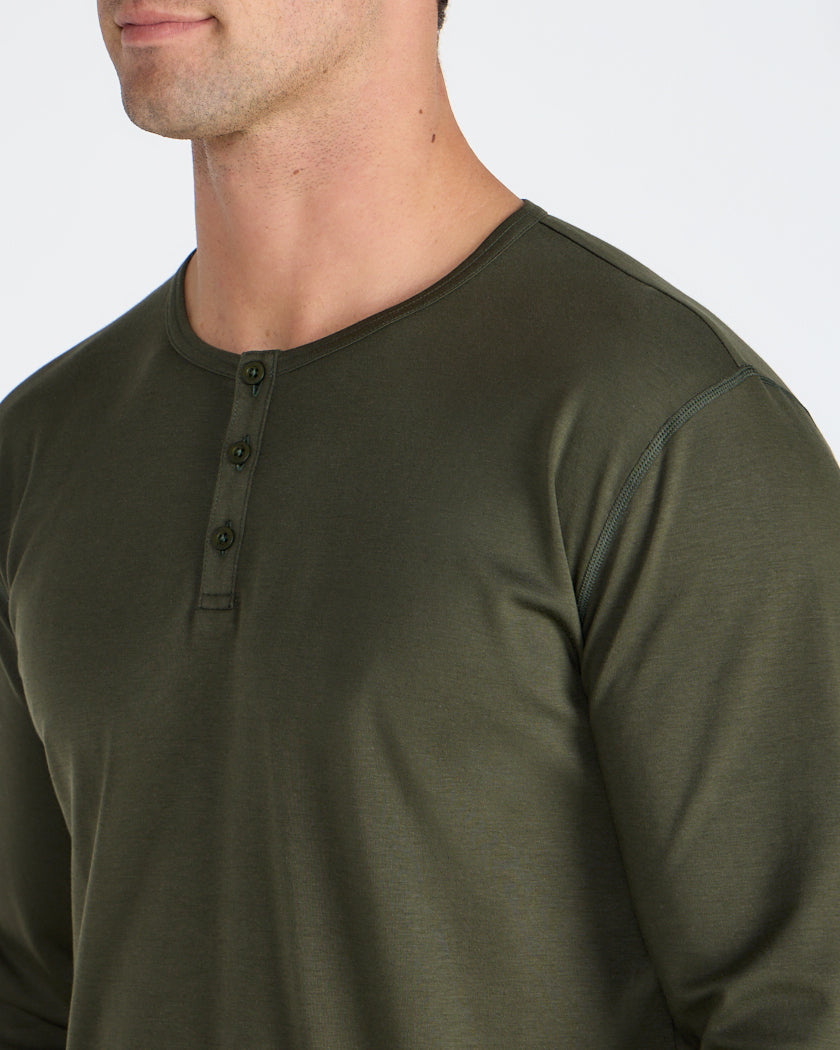 Cotton Long Sleeve Henley