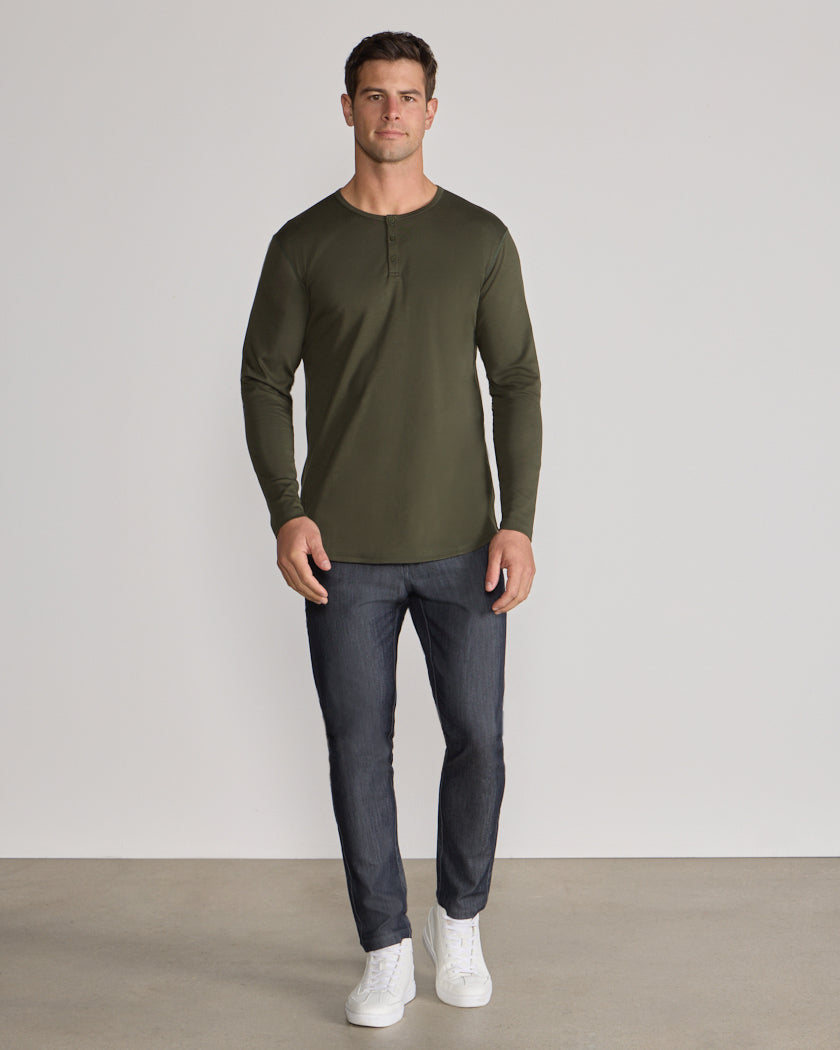 Cotton Long Sleeve Henley