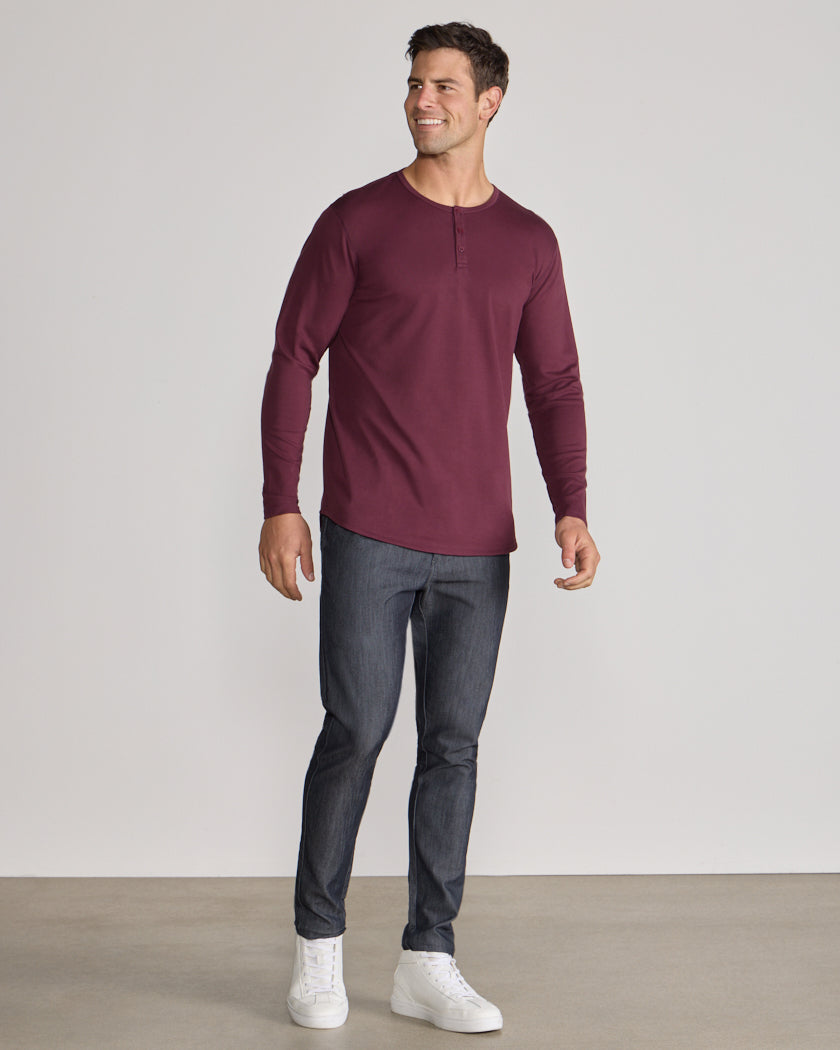 Cotton Long Sleeve Henley