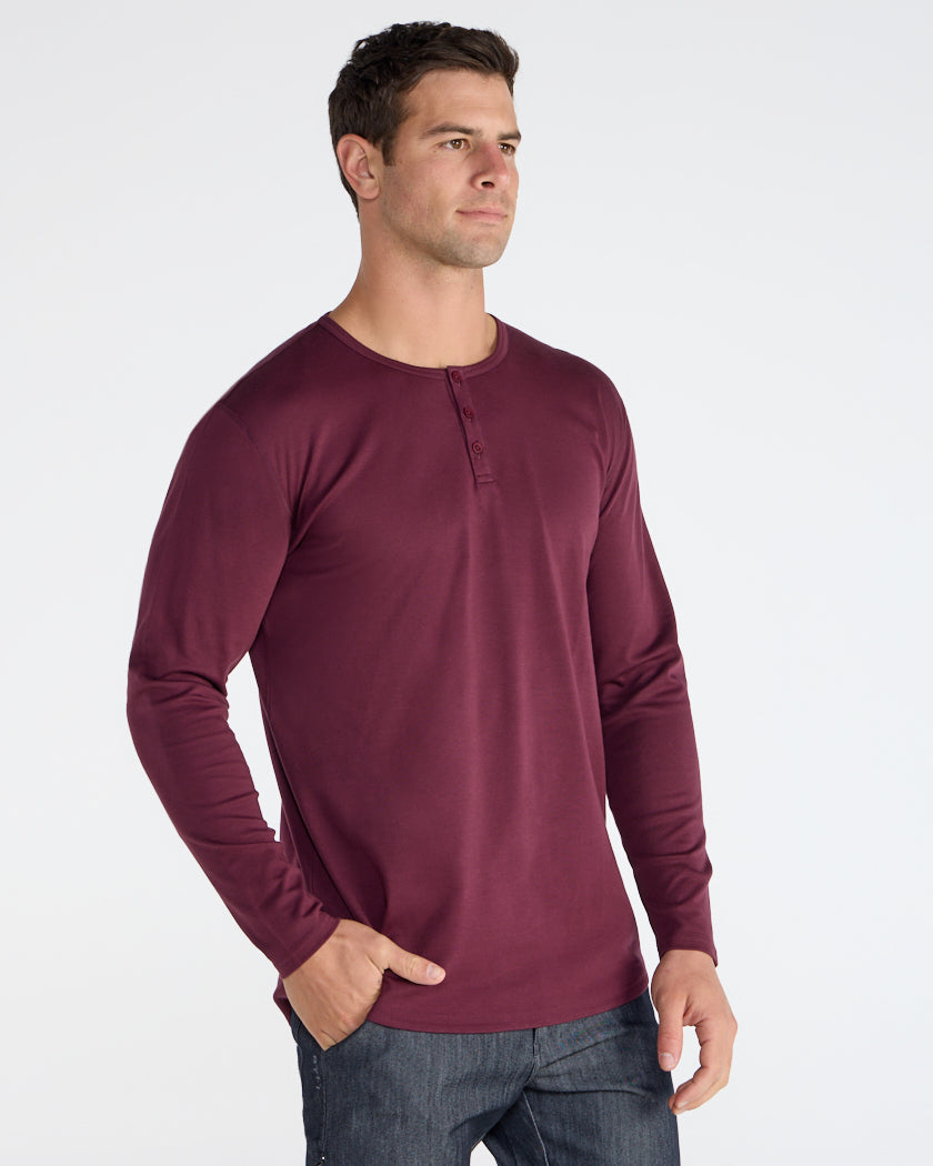Cotton Long Sleeve Henley