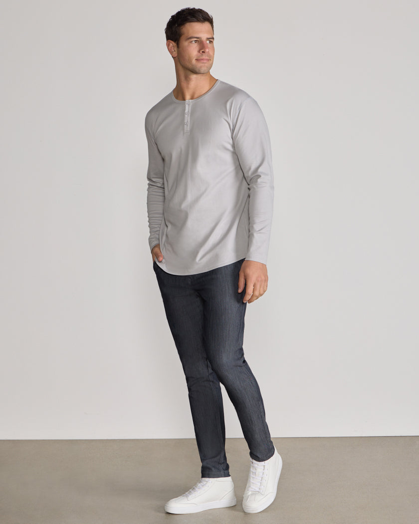Cotton Long Sleeve Henley