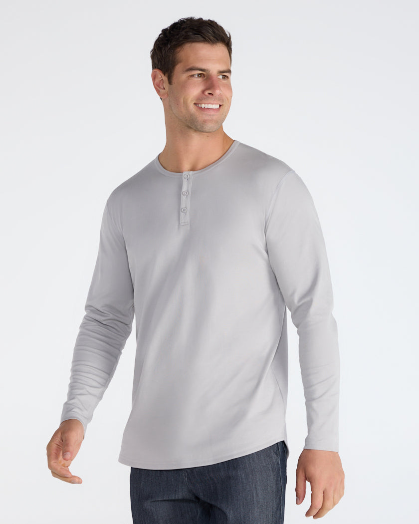 Cotton Long Sleeve Henley