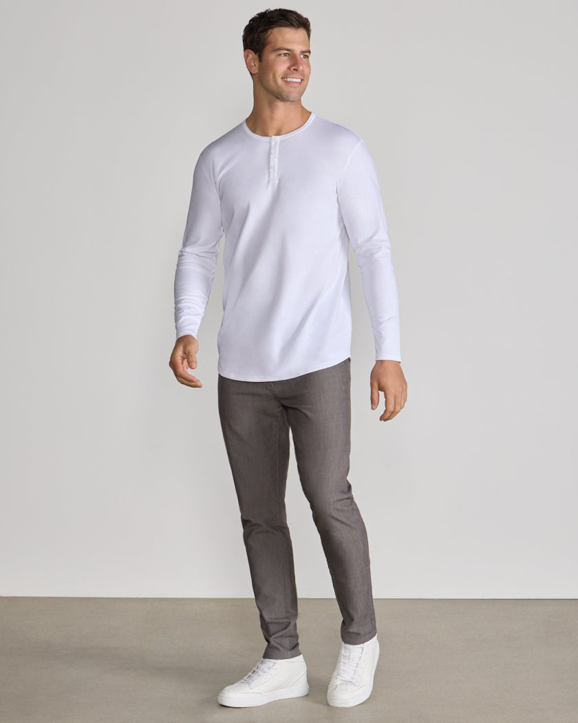 Cotton Long Sleeve Henley