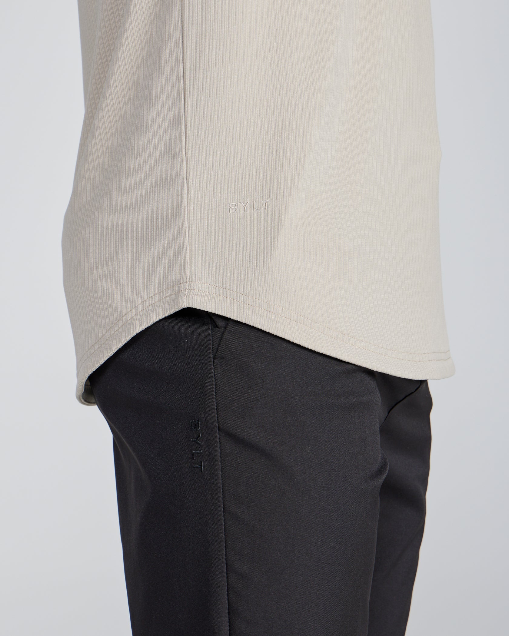 2-Item Ribbed Short Sleeve Open V Polo Bundle
