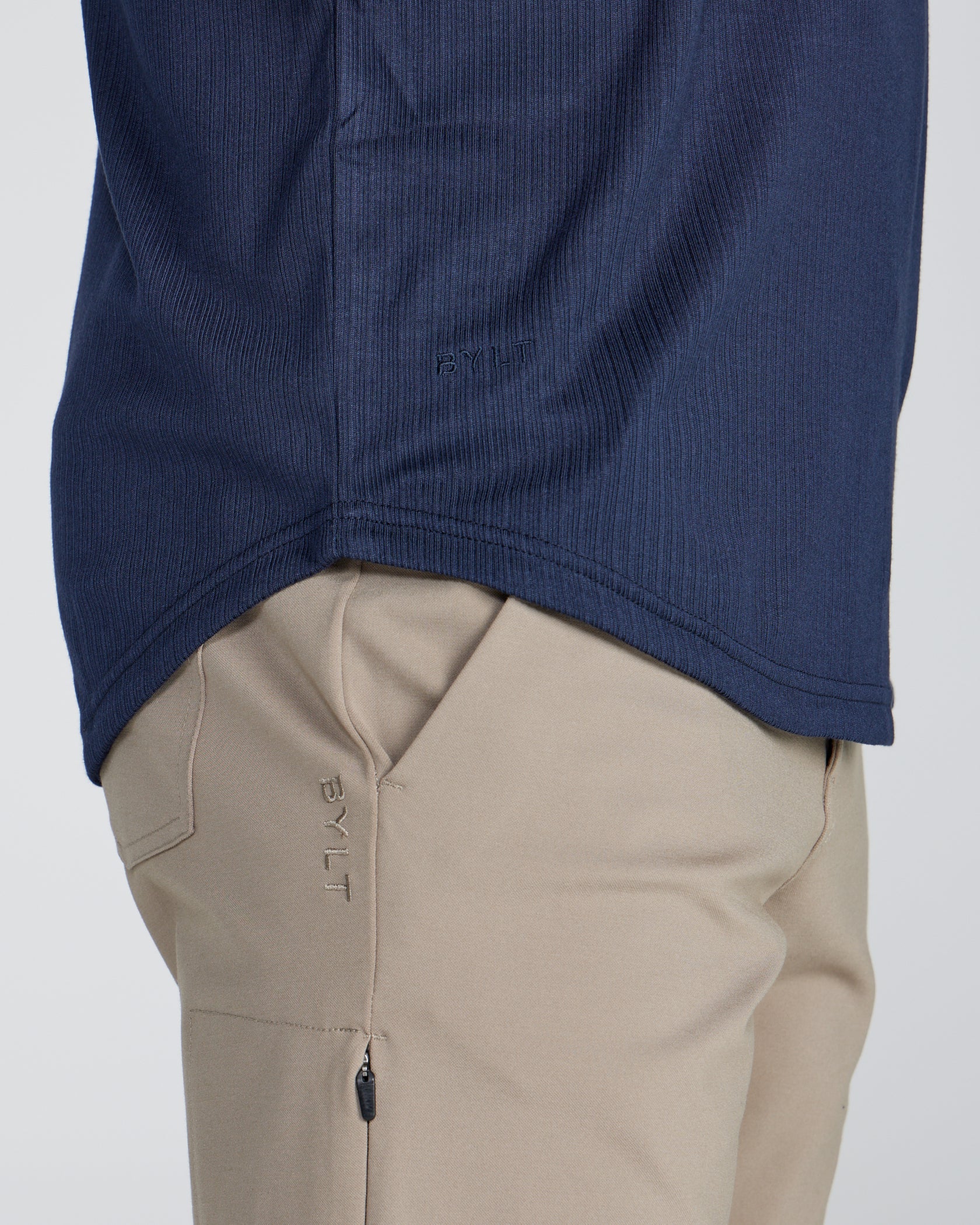 2-Item Ribbed Short Sleeve Open V Polo Bundle