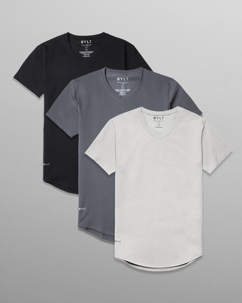 Drop-Cut V-Neck: LUX - Custom 3 Pack
