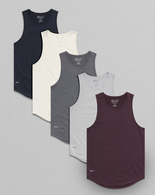 5-Item BYLT Signature Drop-Cut Tank Bundle