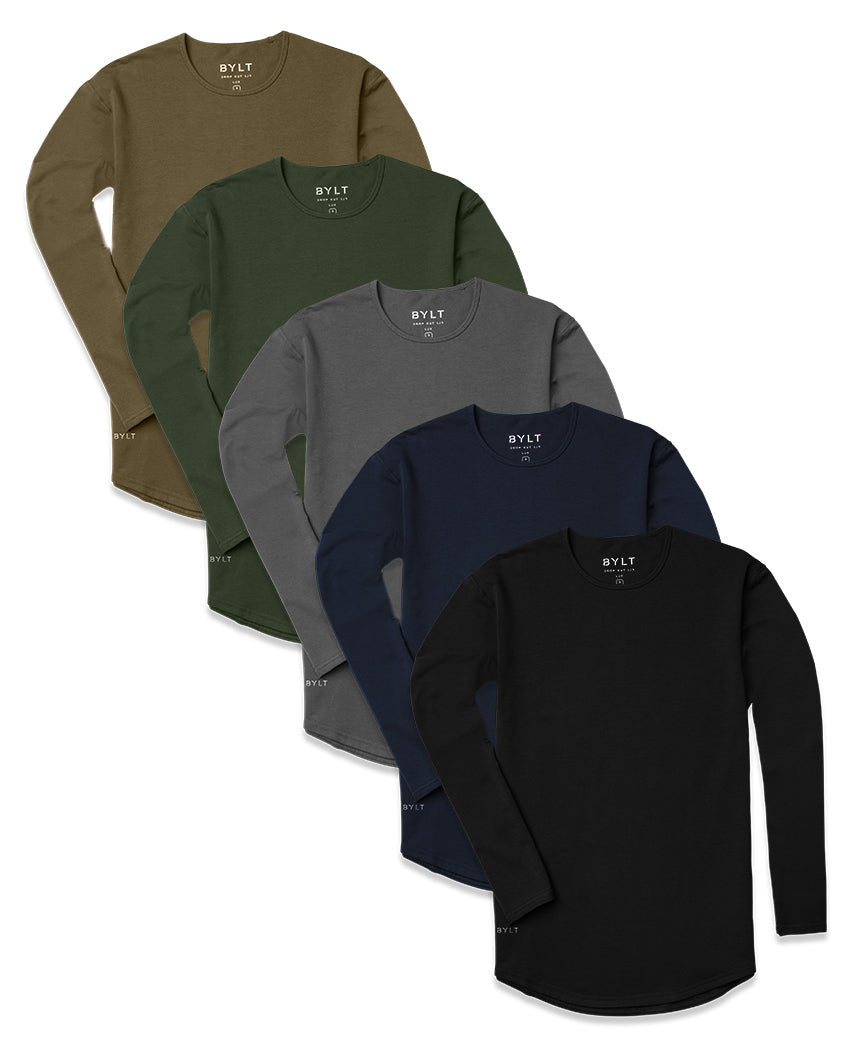 5-Item Drop-Cut Long Sleeve: LUX Bundle