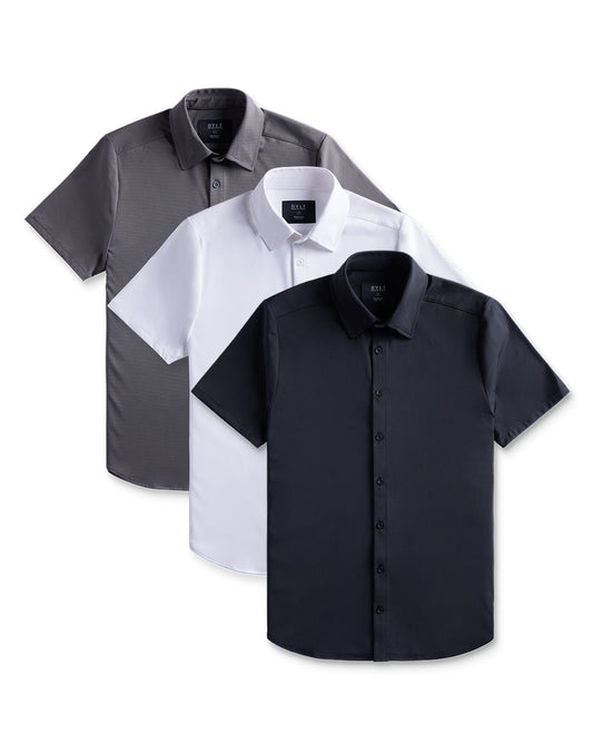 Executive Stretch 2.0 Short Sleeve Button Down - Custom 3 Pack
