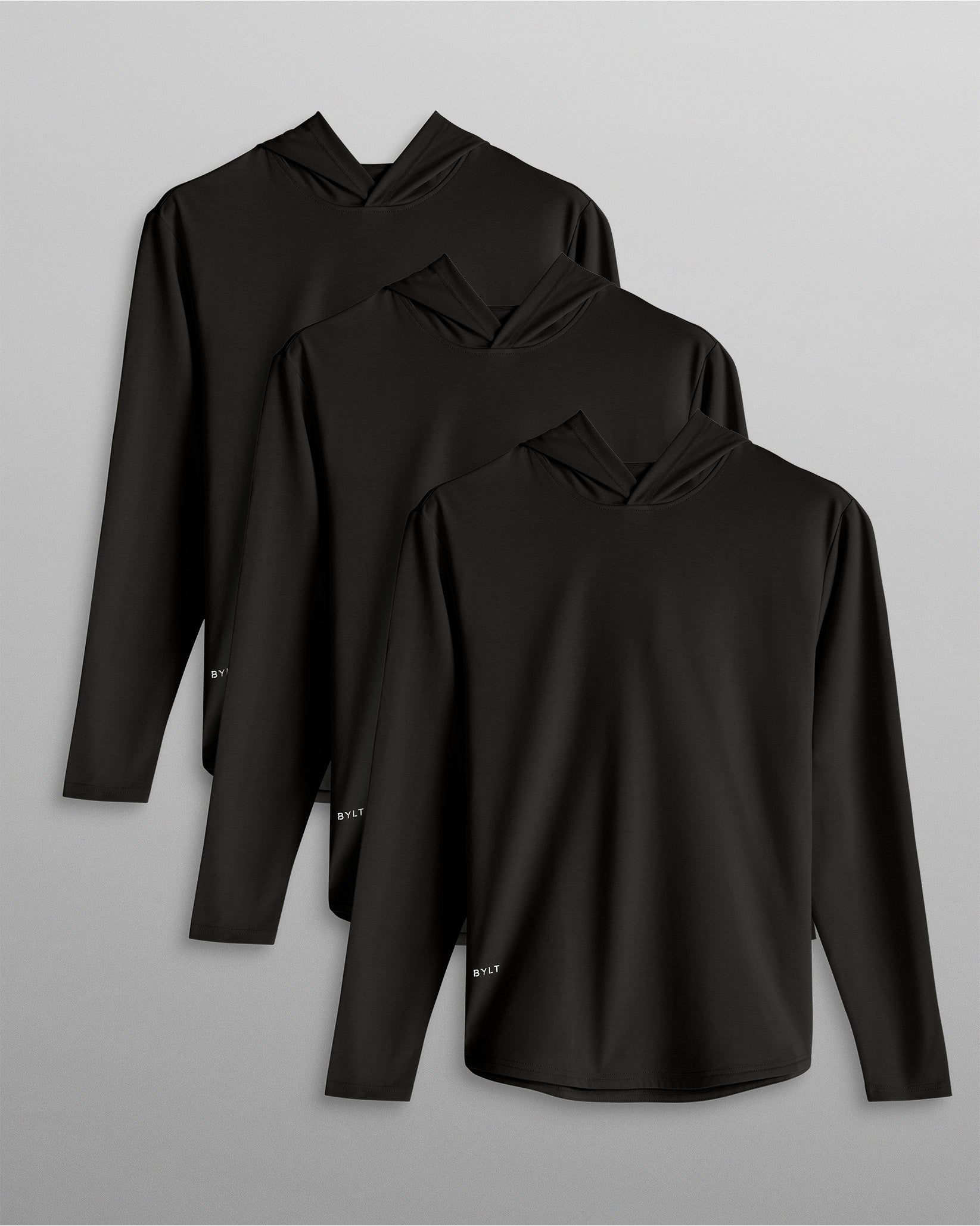 3-Pack - Hooded Drop-Cut Long Sleeve