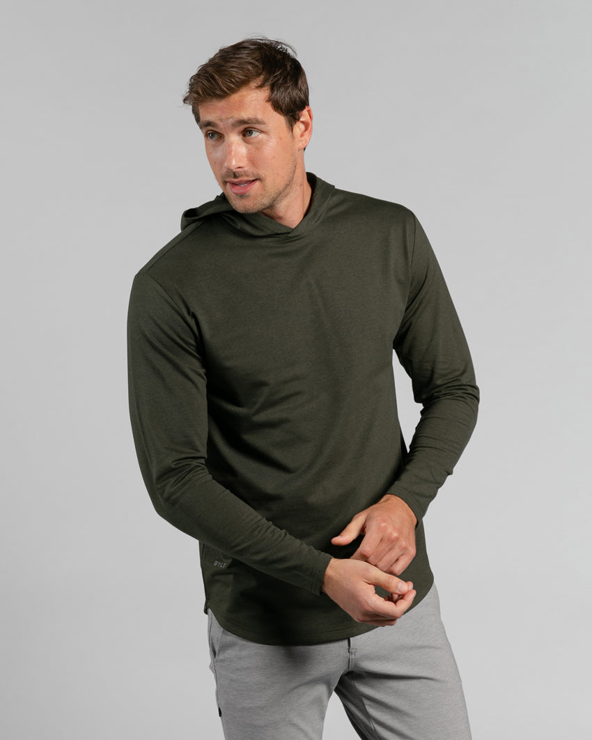 Hooded Drop-Cut Long Sleeve