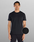 Micro Rib Short Sleeve Split-Hem