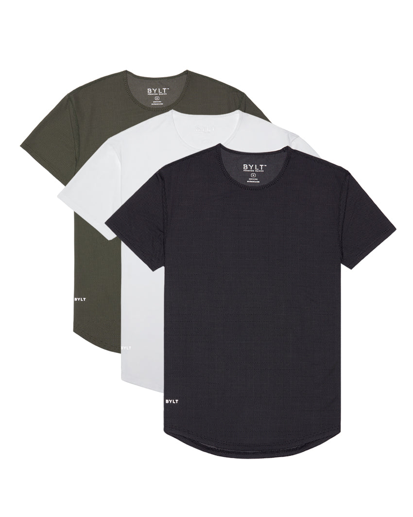 Pulse Short Sleeve Drop-Cut - Custom 3 Pack
