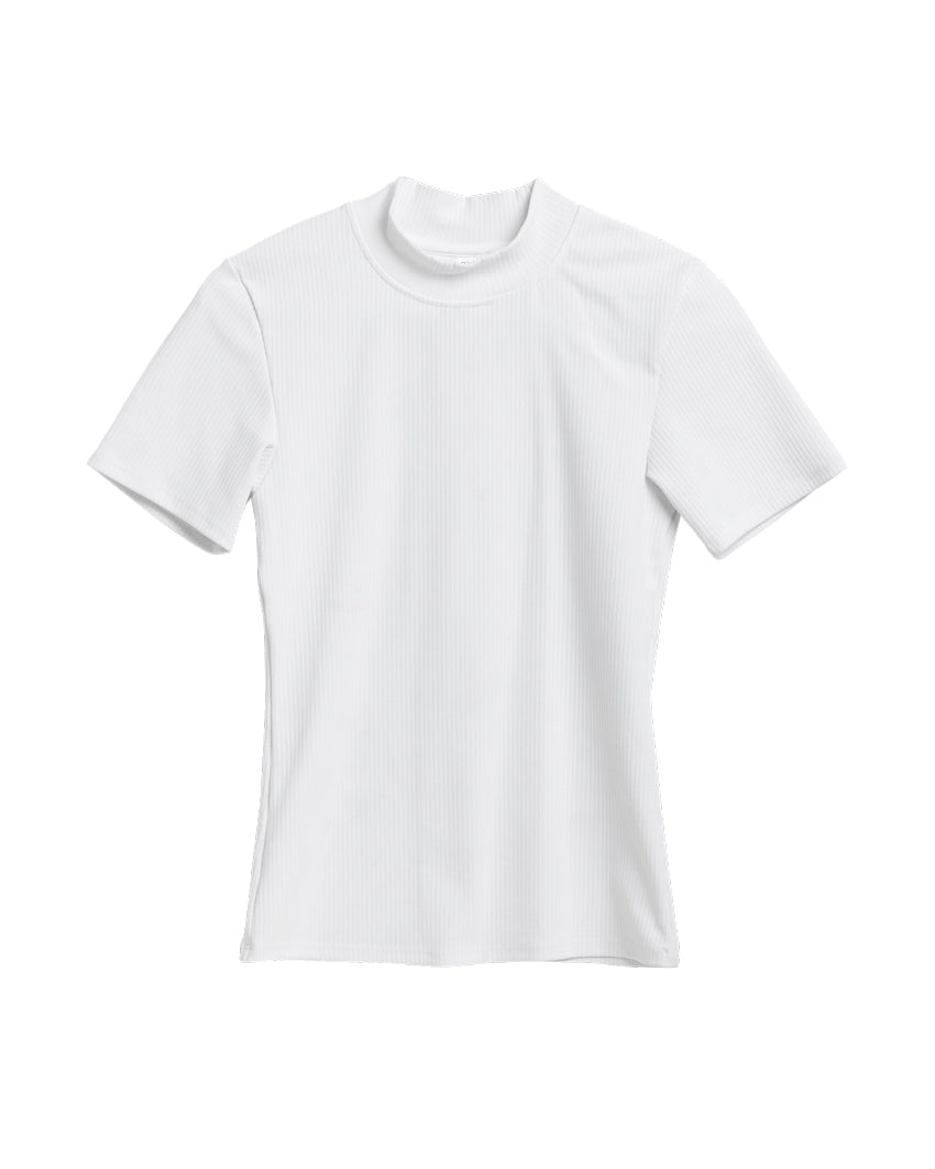 Rib Mockneck Short Sleeve